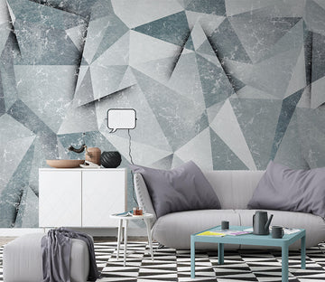 3D Grey Triangle WG039 Wall Murals
