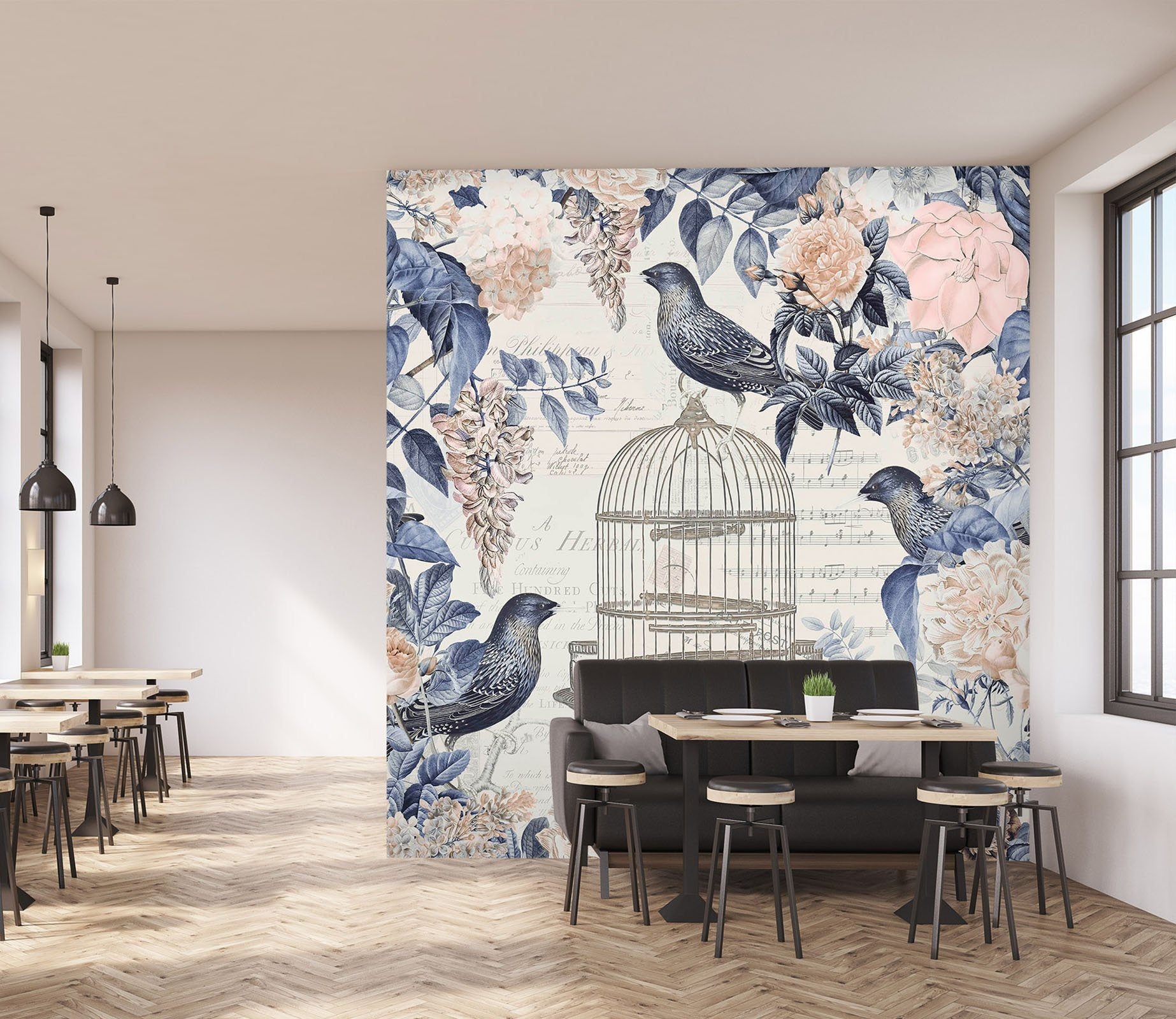 3D Birdcage And Flowers 1440 Andrea haase Wall Mural Wall Murals Wallpaper AJ Wallpaper 2 