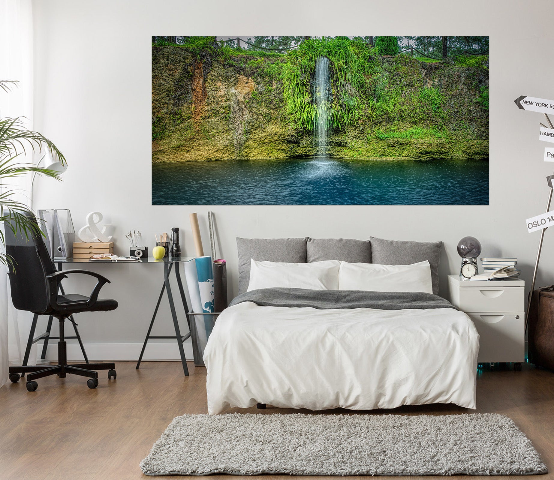 3D Waterfall Lake 4033 Beth Sheridan Wall Sticker