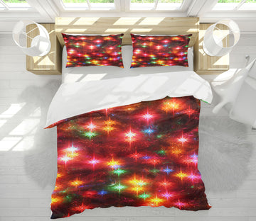 3D Colorful Starlight 51066 Christmas Quilt Duvet Cover Xmas Bed Pillowcases