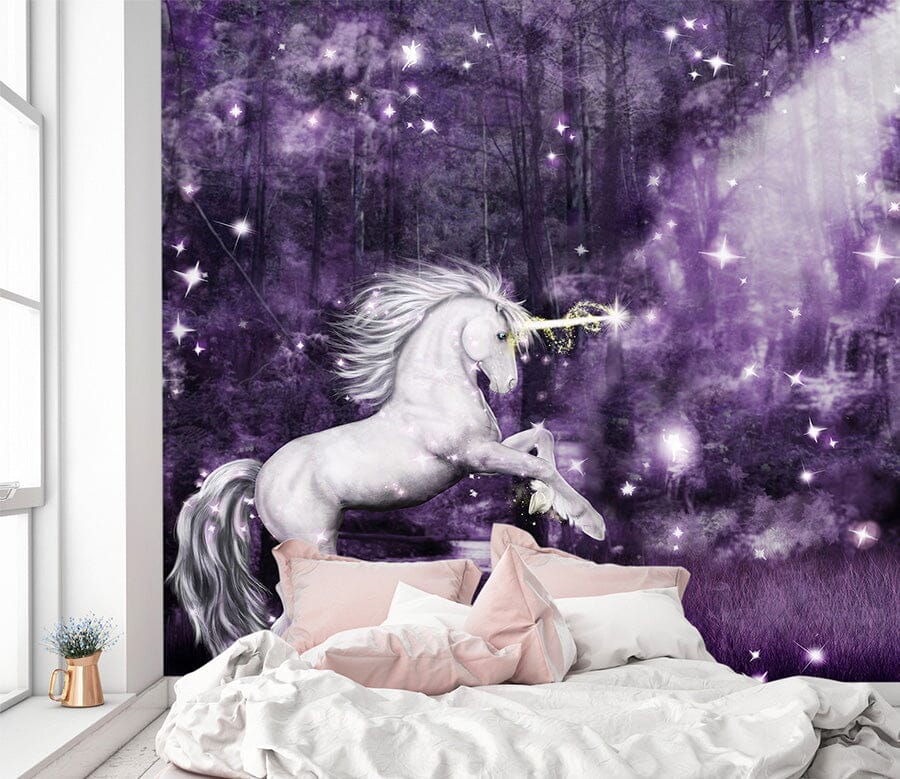 3D Purple Unicorn 1580 Wall Murals Wallpaper AJ Wallpaper 2 