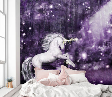 3D Purple Unicorn 1580 Wall Murals