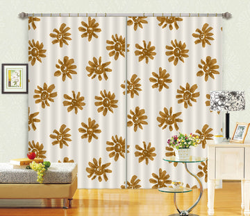 3D Brown Flowers 11192 Kashmira Jayaprakash Curtain Curtains Drapes