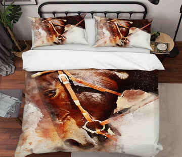 3D Horse Head 1958 Bed Pillowcases Quilt Quiet Covers AJ Creativity Home 
