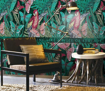 3D Butterfly Plant 039 Wall Murals Wallpaper AJ Wallpaper 2 