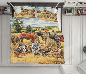 3D Harvest Lunch 2028 Trevor Mitchell bedding Bed Pillowcases Quilt Quiet Covers AJ Creativity Home 