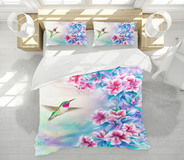 3D Pink Flower Bird 5861 Kayomi Harai Bedding Bed Pillowcases Quilt Cover Duvet Cover