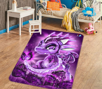 3D Purple Dragon 8547 Sheena Pike Rug Non Slip Rug Mat