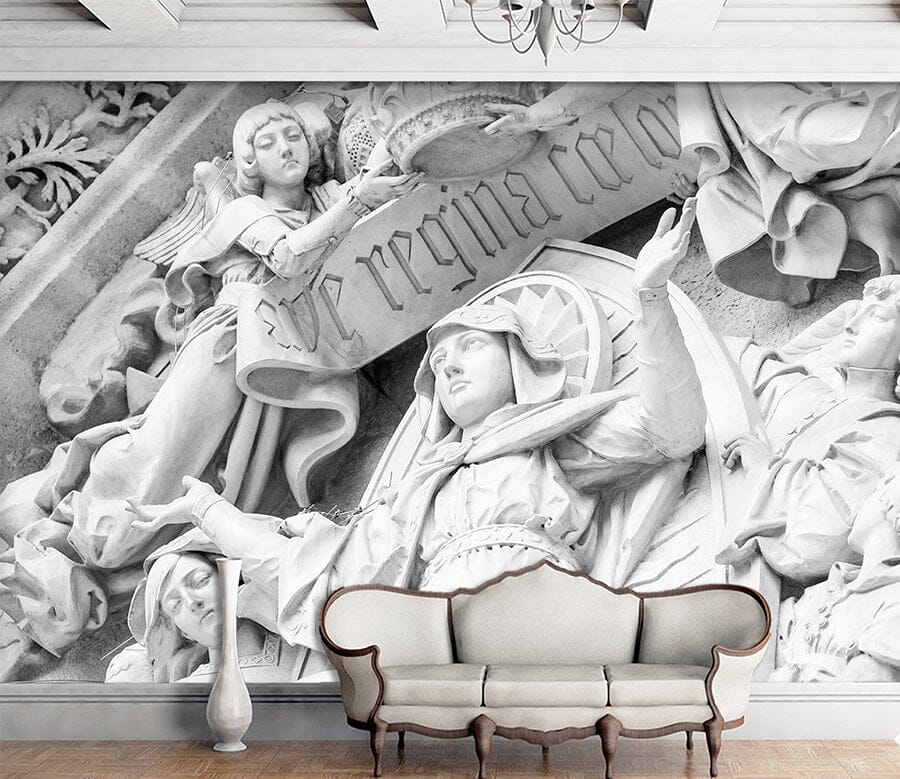 3D Carving Girl 1595 Wall Murals Wallpaper AJ Wallpaper 2 