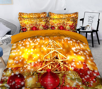 3D Starlight 45077 Christmas Quilt Duvet Cover Xmas Bed Pillowcases