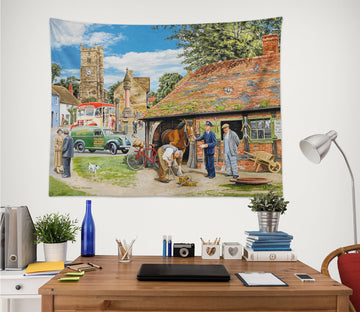 3D Red Brick House 11264 Trevor Mitchell Tapestry Hanging Cloth Hang