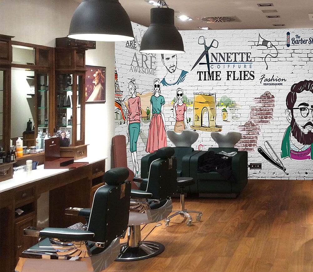 3D Happy Haircut 1465 Barber Shop Wall Murals Wallpaper AJ Wallpaper 2 