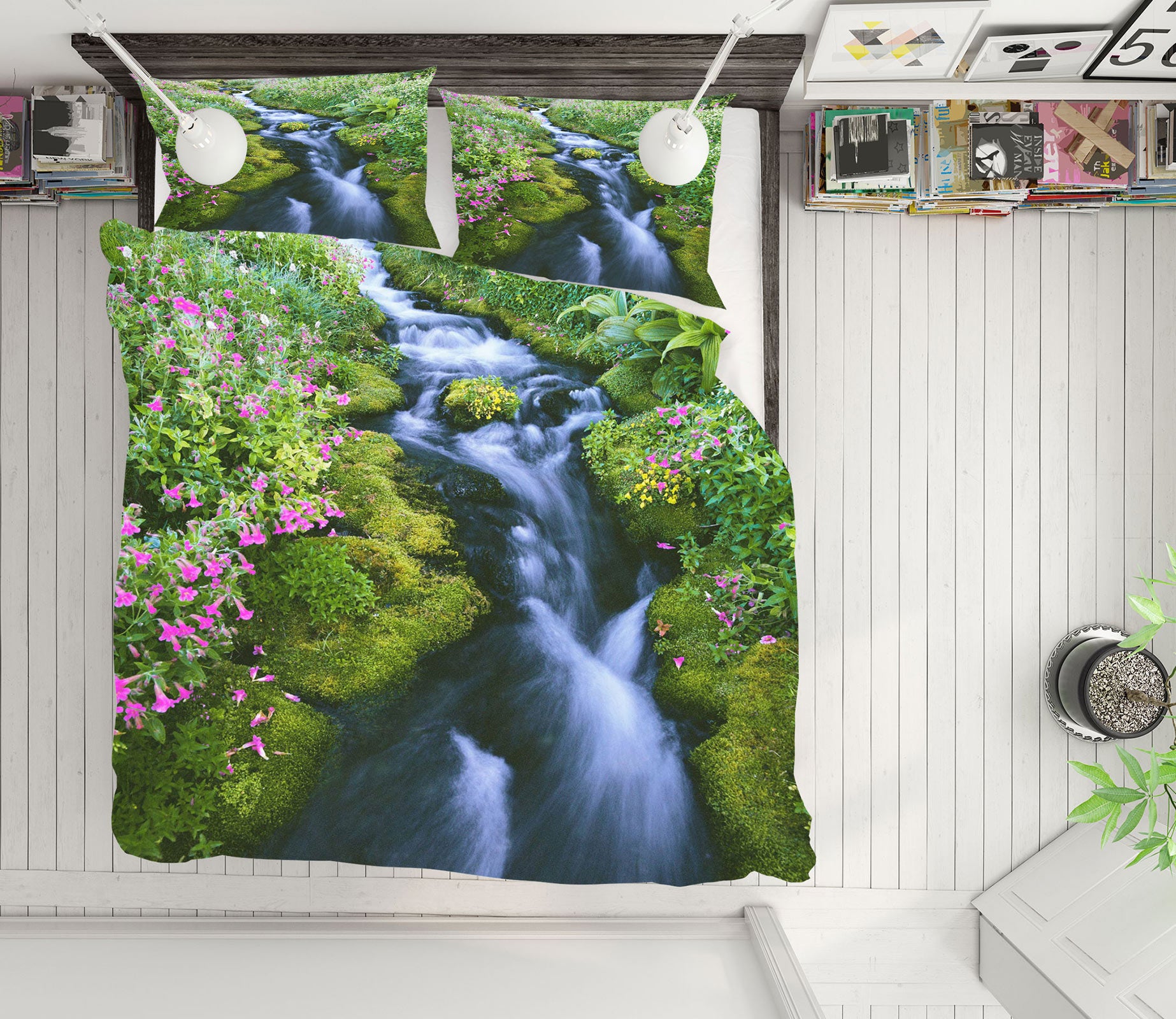 3D Waterfall 16179 Bed Pillowcases Quilt