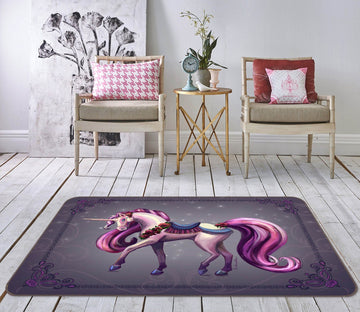3D Princess Unicorn 3014 Rose Catherine Khan Rug Non Slip Rug Mat Mat AJ Creativity Home 