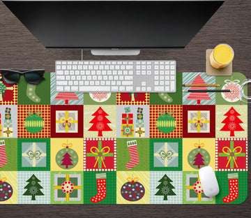 3D Tree Square Pattern 51232 Christmas Desk Mat Xmas