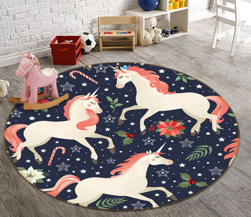 3D Unicorn 81048 Round Non Slip Rug Mat