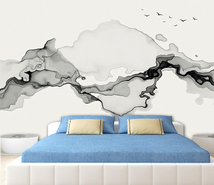 3D Black Ink WG187 Wall Murals Wallpaper AJ Wallpaper 2 