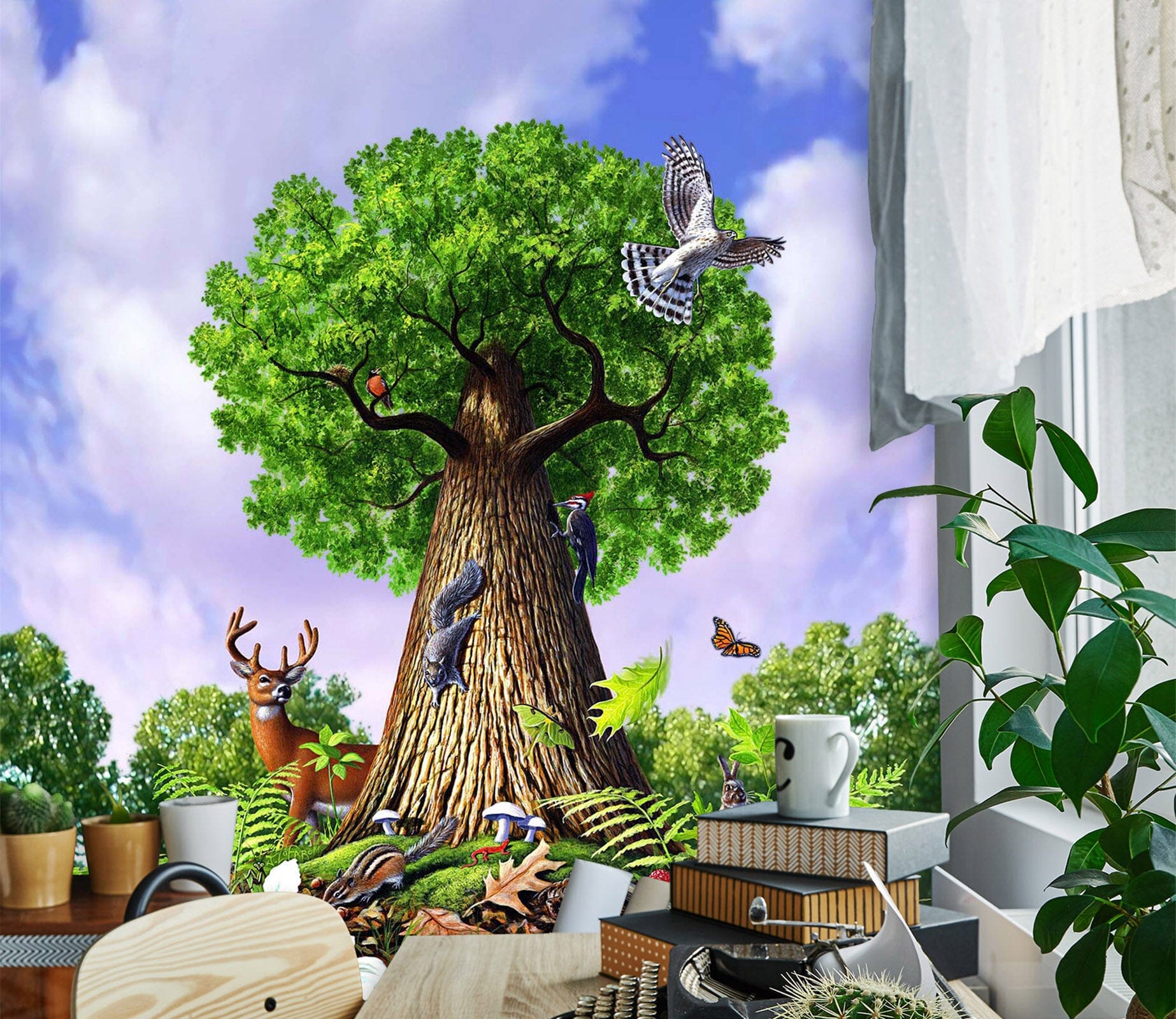 3D Tree of Life 1418 Jerry LoFaro Wall Mural Wall Murals Wallpaper AJ Wallpaper 2 