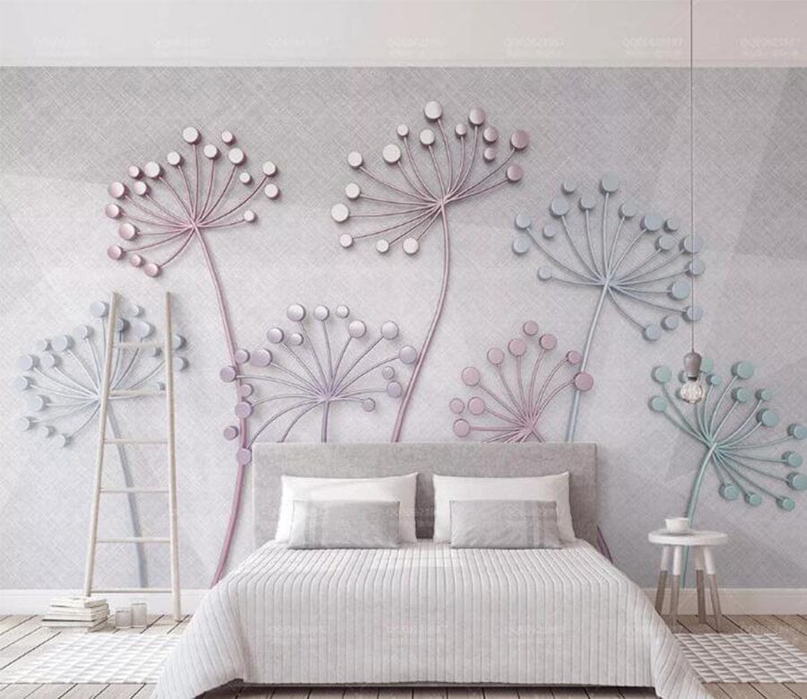 3D Diamond Dandelion WC177 Wall Murals Wallpaper AJ Wallpaper 2 