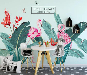 3D Pink Flamingo 1847 Wall Murals Wallpaper AJ Wallpaper 2 