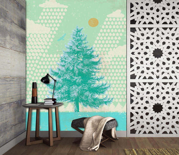 3D Blue Fir Tree 1416 Showdeer Wall Mural Wall Murals Wallpaper AJ Wallpaper 2 