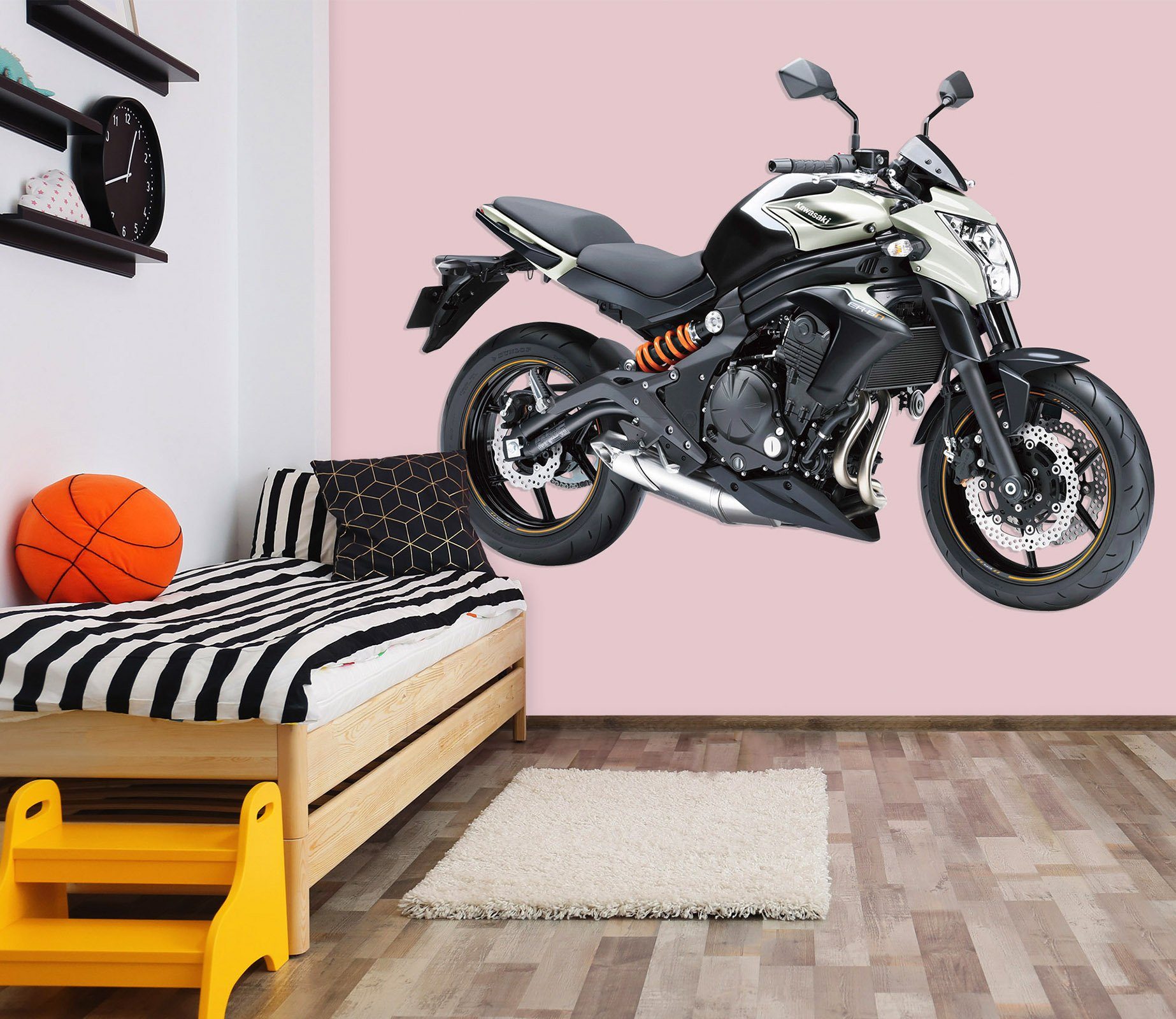 3D Kawasaki Black 0100 Vehicles Wallpaper AJ Wallpaper 