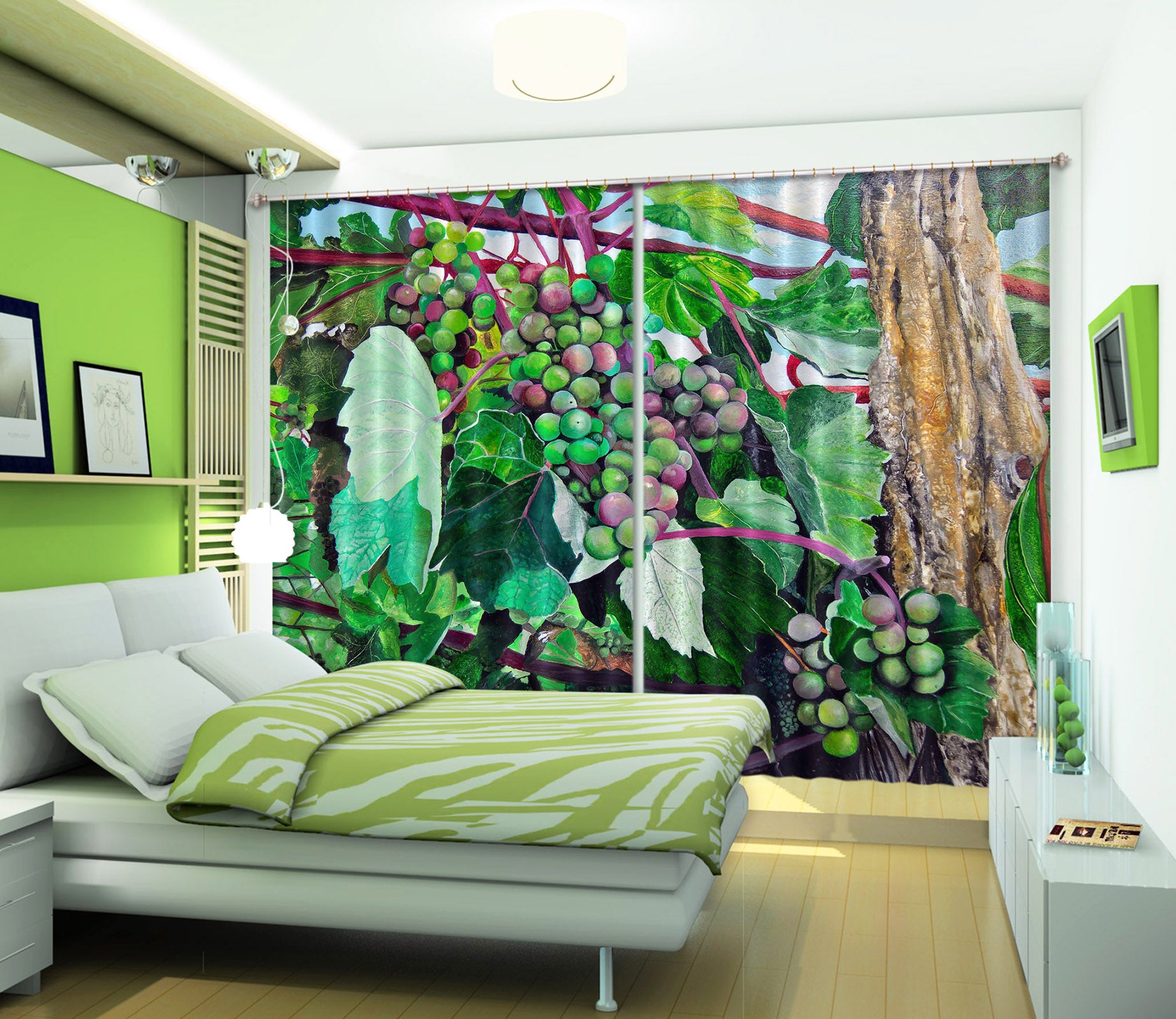 3D Grape 11009 Matthew Holden Bates Curtain Curtains Drapes