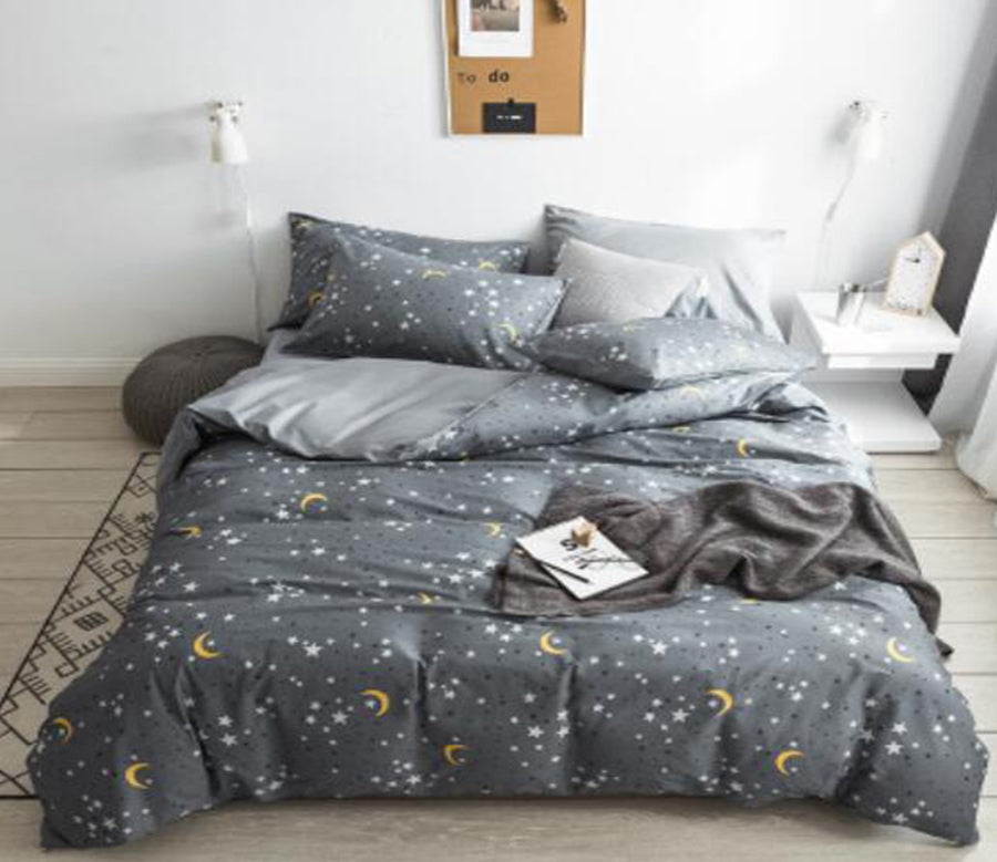 3D Gray Moon 14051 Bed Pillowcases Quilt