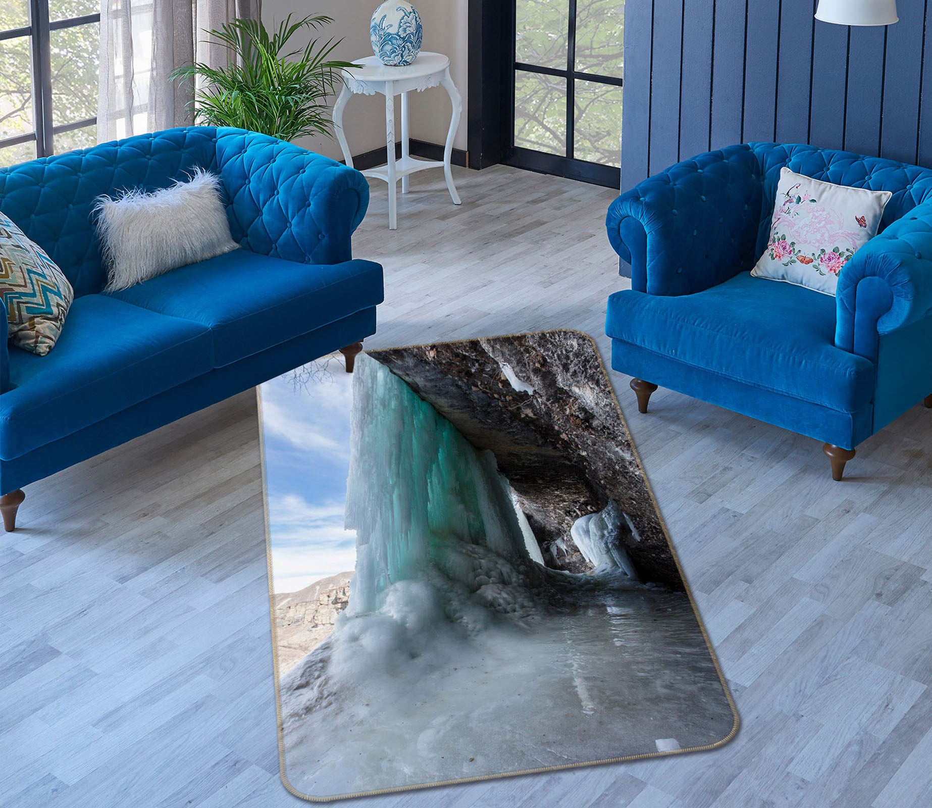 3D Glacier 26208 Non Slip Rug Mat