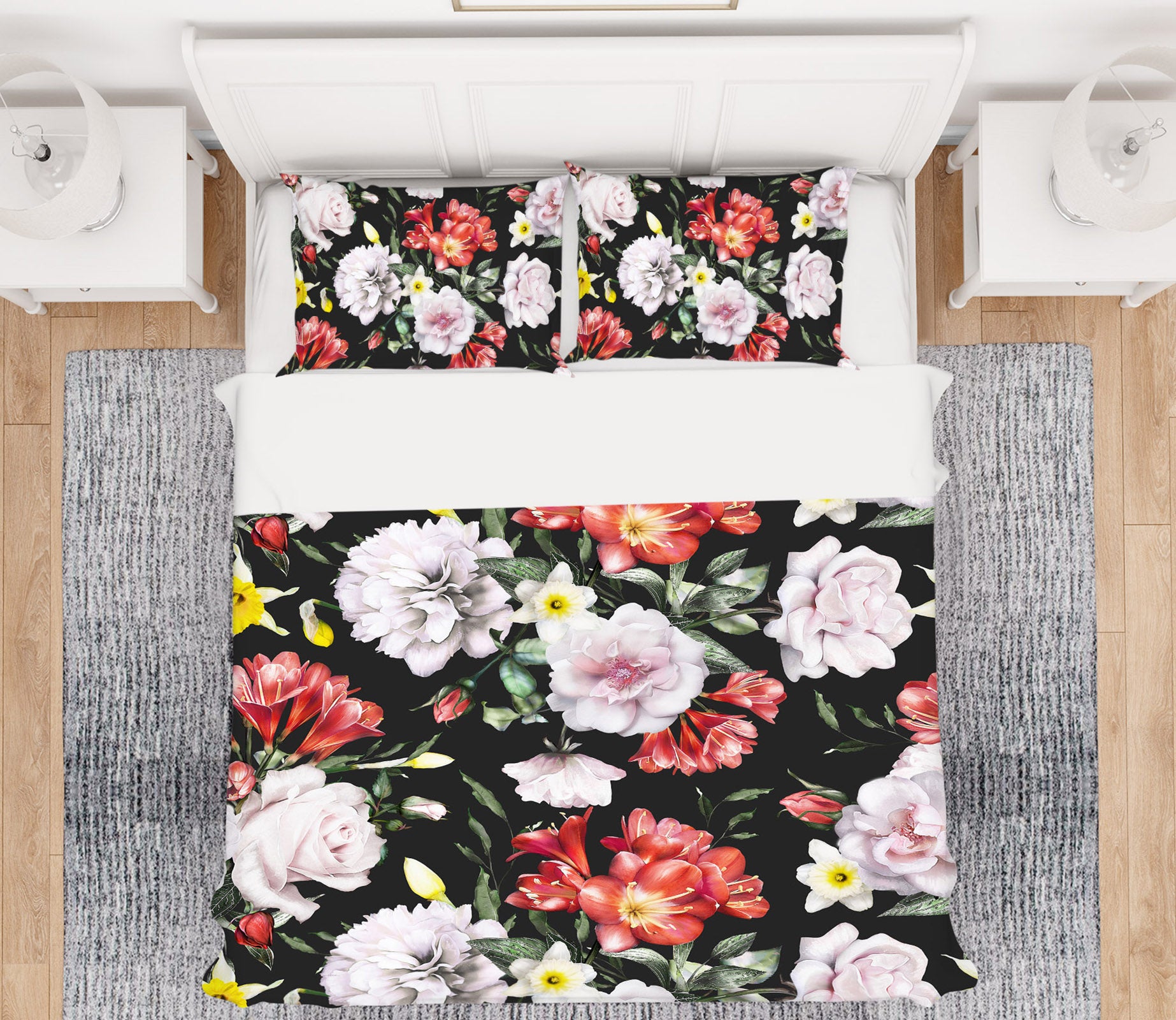 3D Flowers 15030 Bed Pillowcases Quilt
