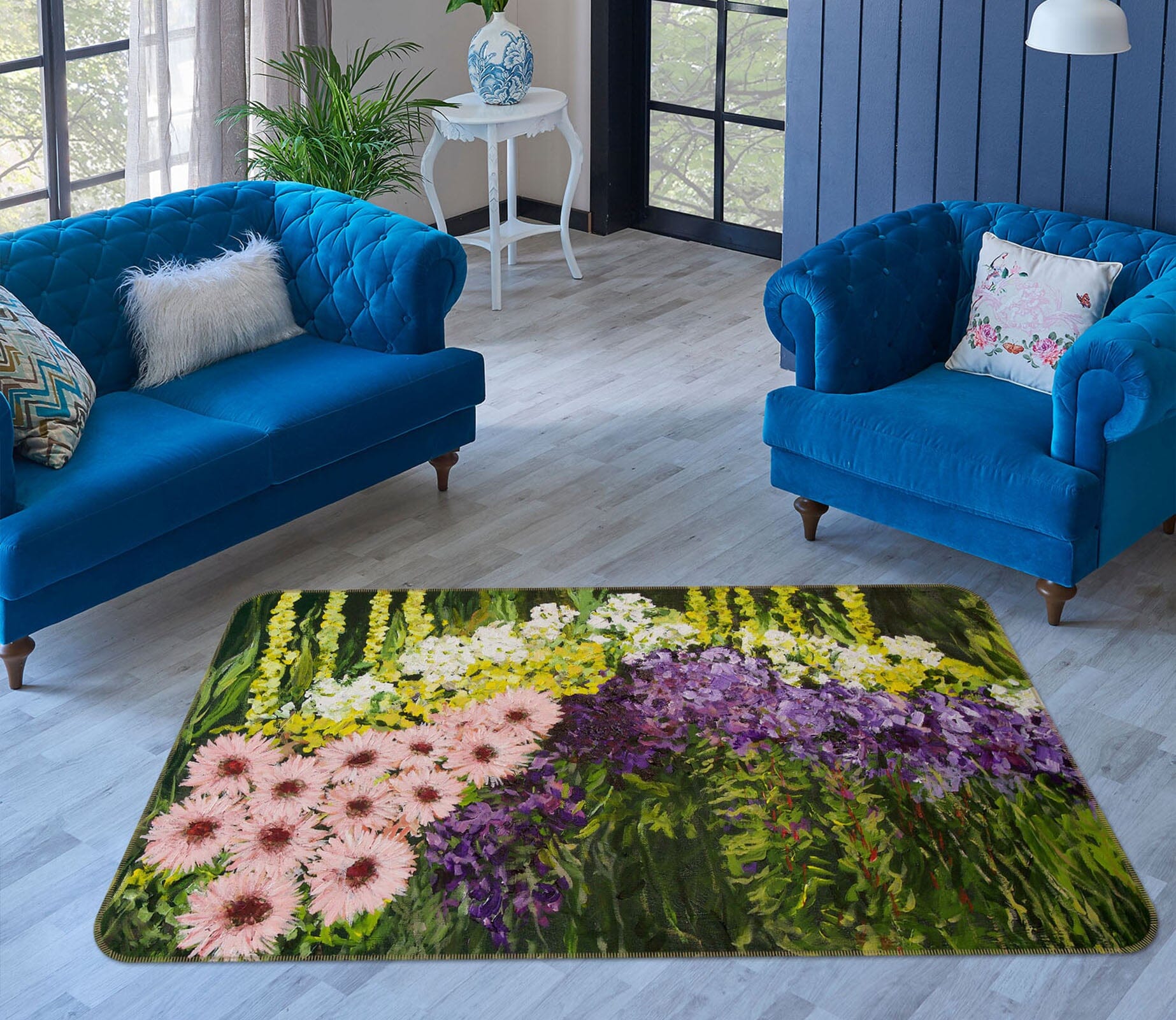 3D Open Chrysanthemum 1079 Allan P. Friedlander Rug Non Slip Rug Mat Mat AJ Creativity Home 