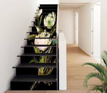 3D Hand Painted Flowers 2181 Skromova Marina Stair Risers