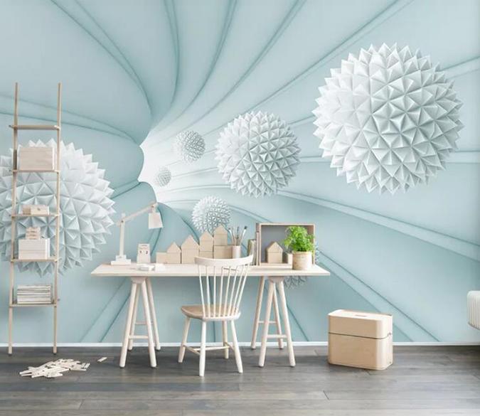 3D White Ball 1181 Wall Murals Wallpaper AJ Wallpaper 2 