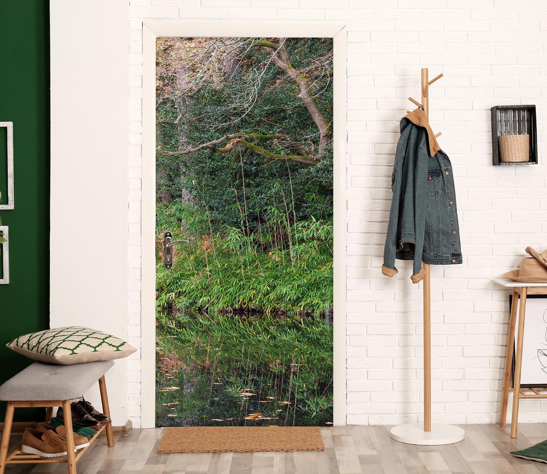 3D Green Riverside 5105 Assaf Frank Door Mural