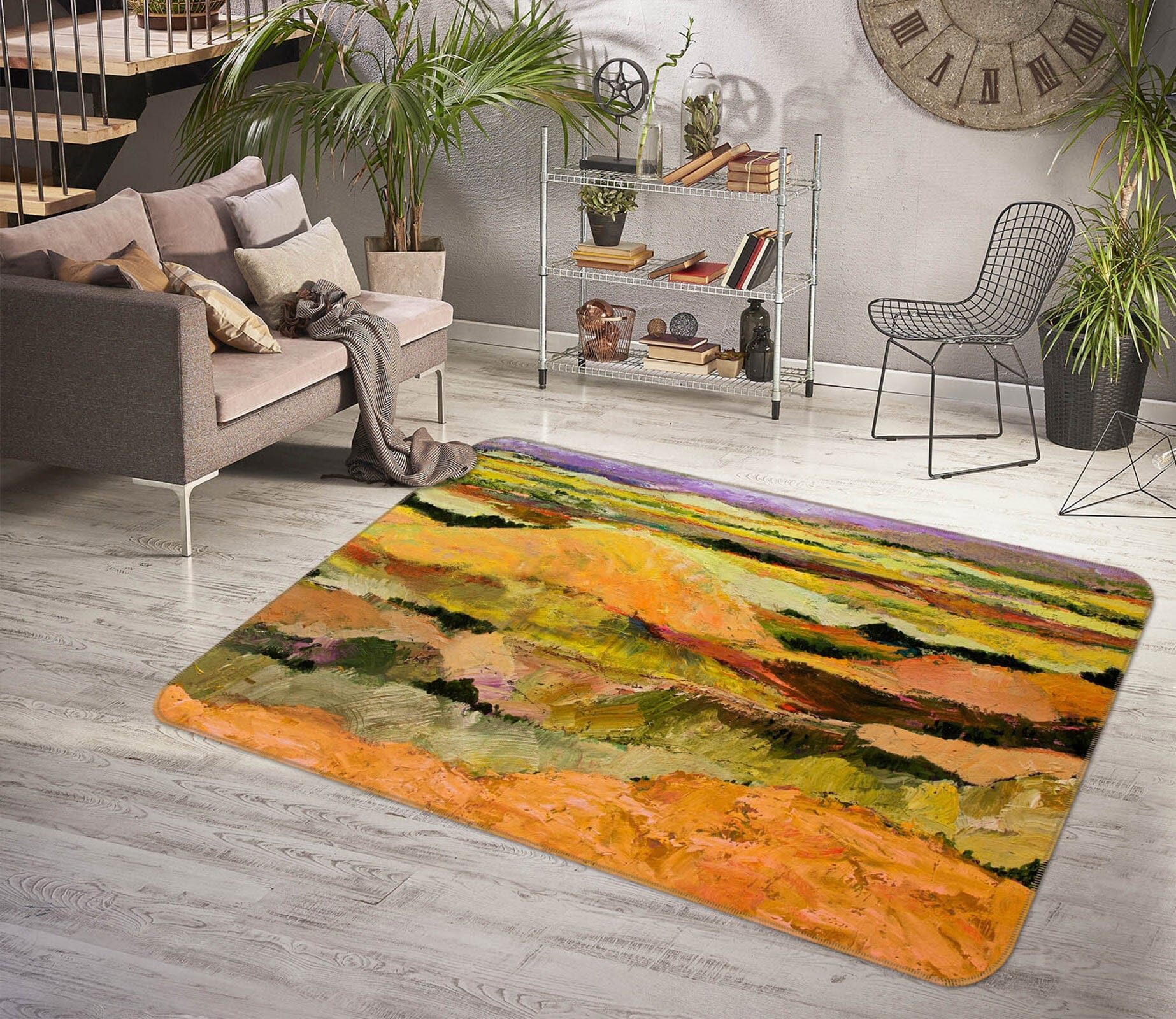 3D Colored Field 1010 Allan P. Friedlander Rug Non Slip Rug Mat Mat AJ Creativity Home 