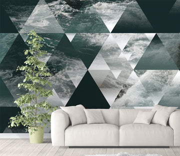 3D Triangle Patchwork WG216 Wall Murals Wallpaper AJ Wallpaper 2 
