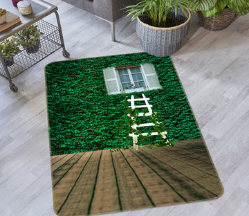 3D Board Leaves Window 76078 Non Slip Rug Mat