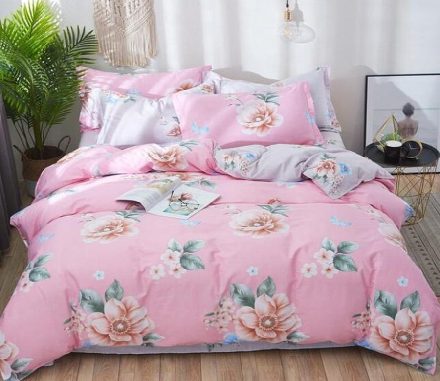 3D Big Pink Flowers 3121 Bed Pillowcases Quilt