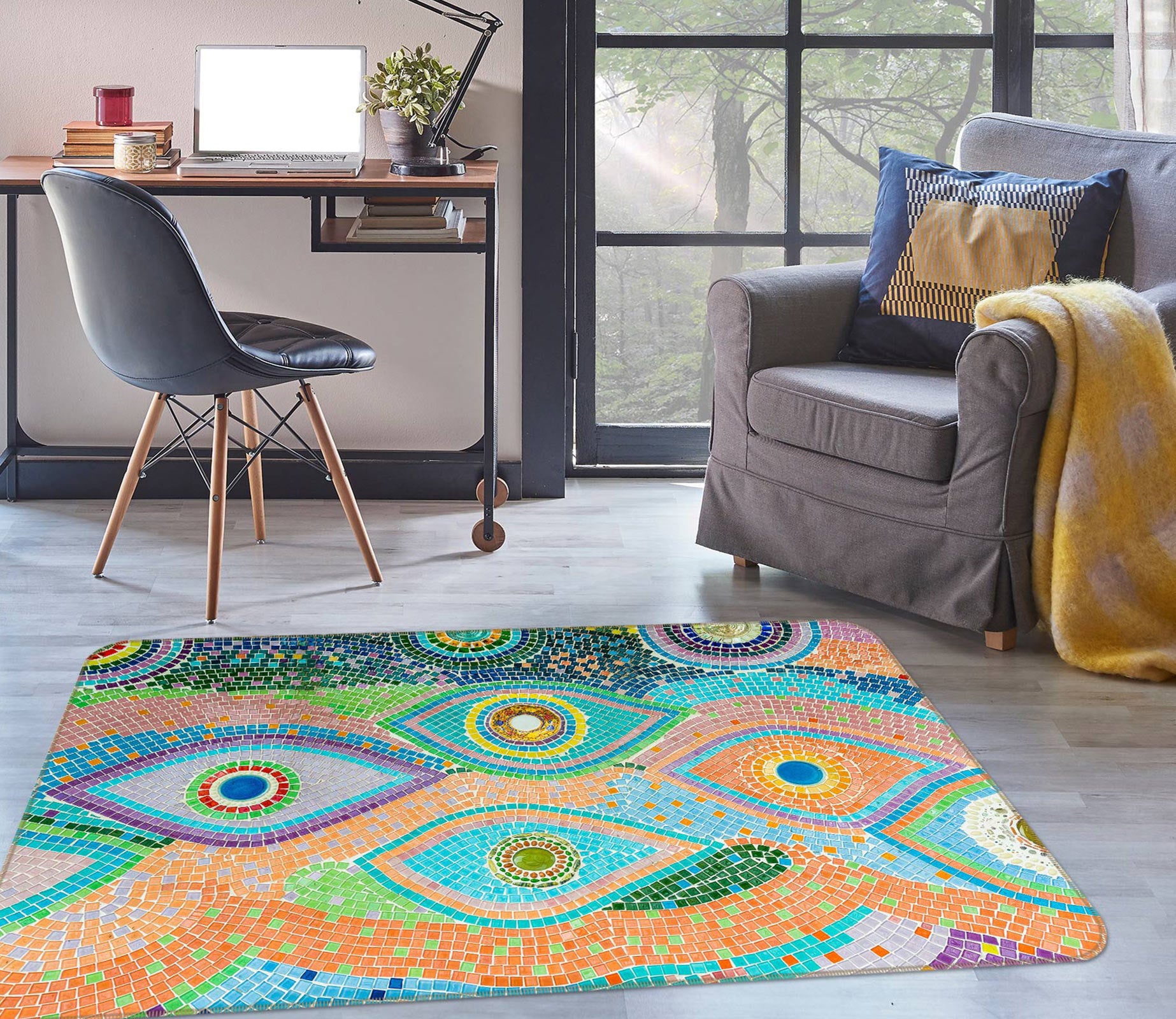 3D Eye Pattern 33017 Non Slip Rug Mat