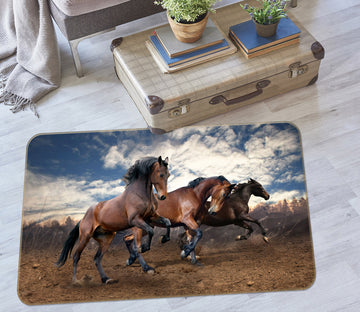 3D Land Horse 067 Animal Non Slip Rug Mat
