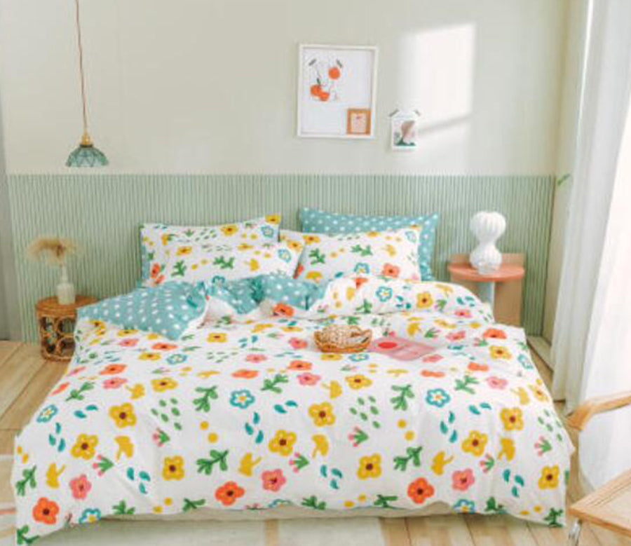 3D Colored Flowers 40062 Bed Pillowcases Quilt