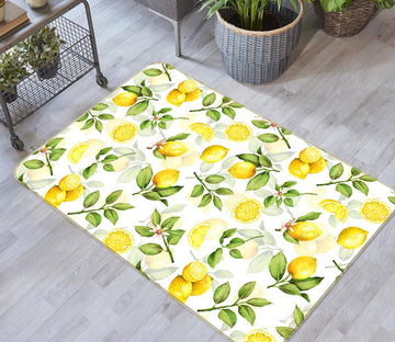 3D Lemon Fruit 158 Uta Naumann Rug Non Slip Rug Mat