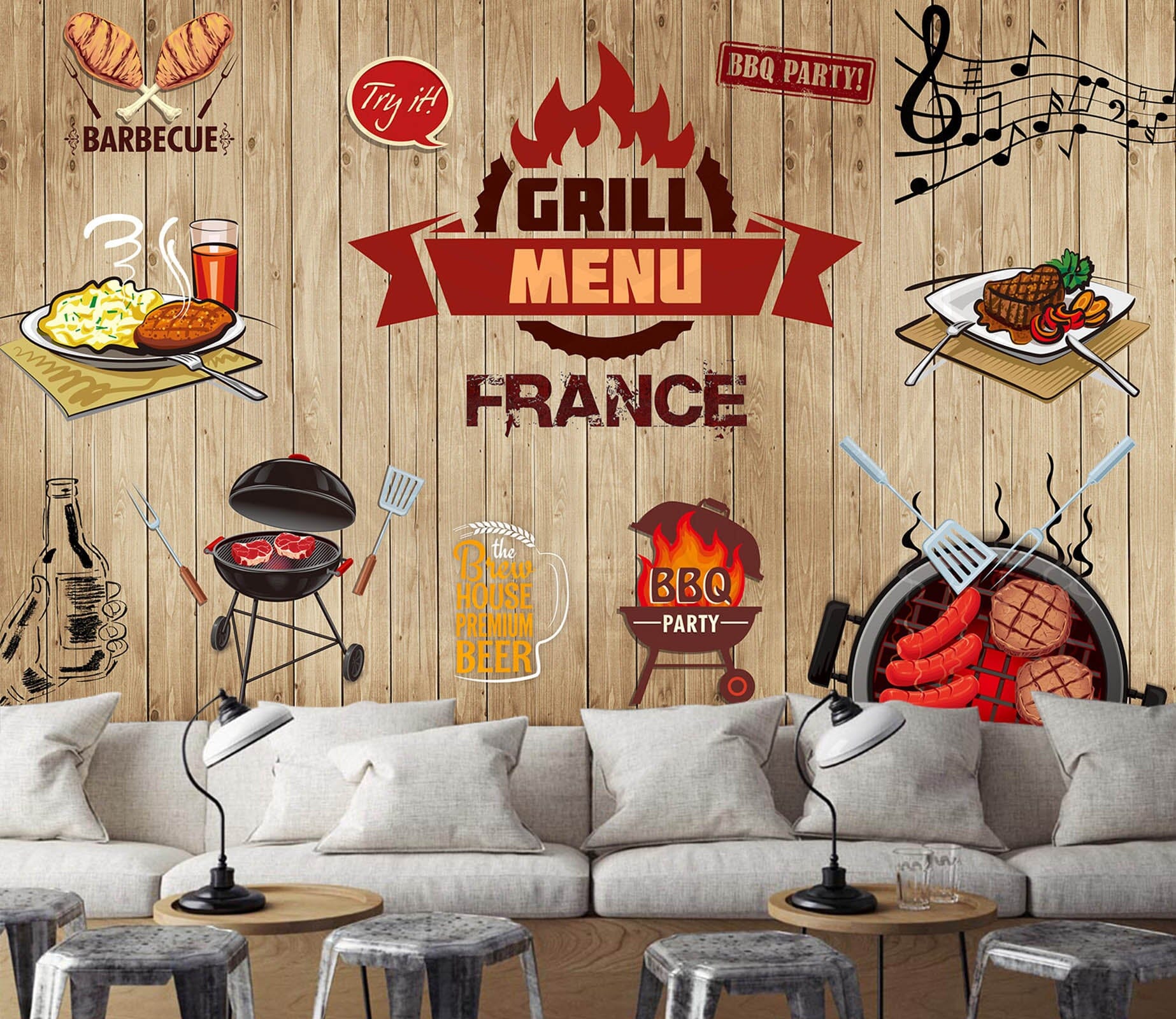 3D Good Tasting Food 028 Wall Murals Wallpaper AJ Wallpaper 2 