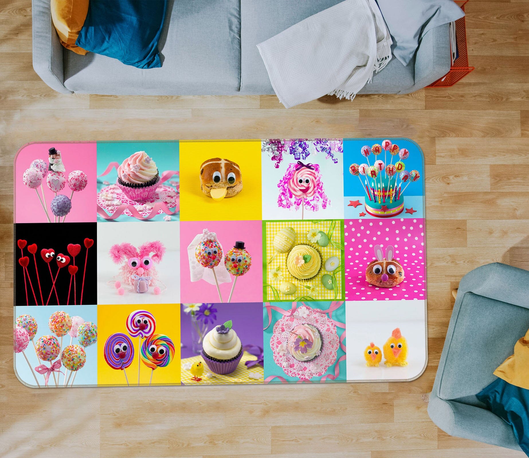 3D Color Food 3025 Assaf Frank Rug Non Slip Rug Mat Mat AJ Creativity Home 