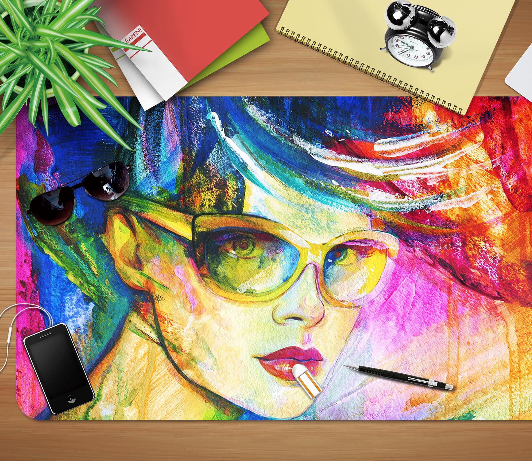 3D Color Female 17152 Desk Mat