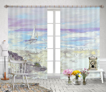 3D Ocean Sailboat 3003 Skromova Marina Curtain Curtains Drapes