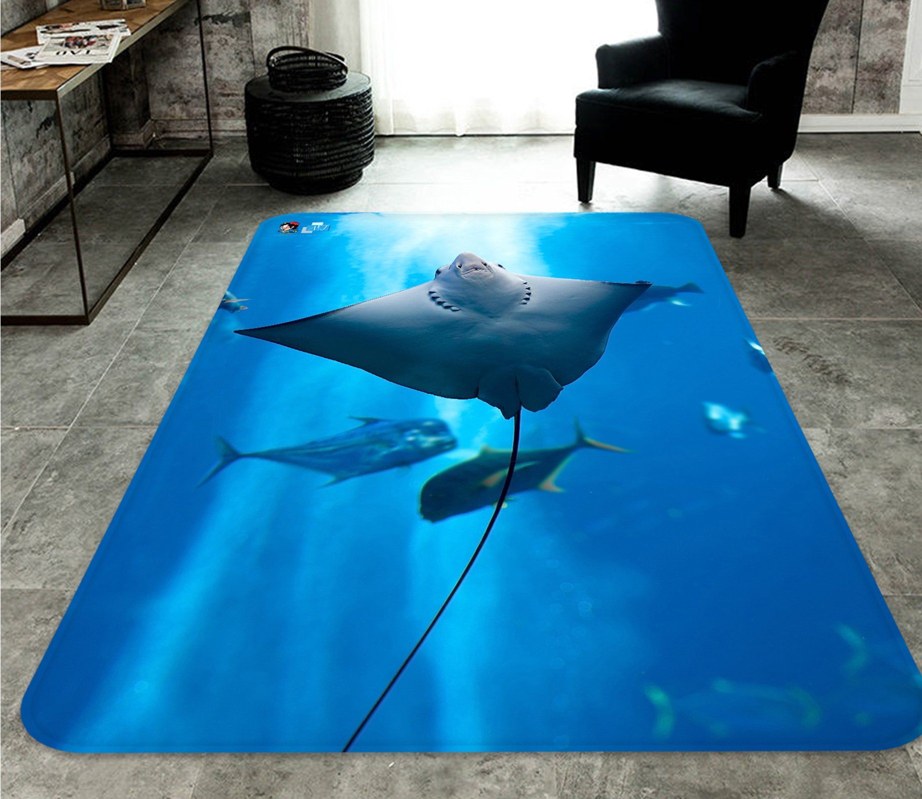 3D Manta Ray 2634 Non Slip Rug Mat Mat AJ Creativity Home 