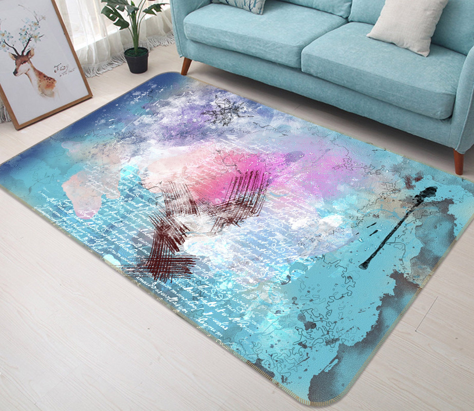 3D Pattern 36101 Non Slip Rug Mat