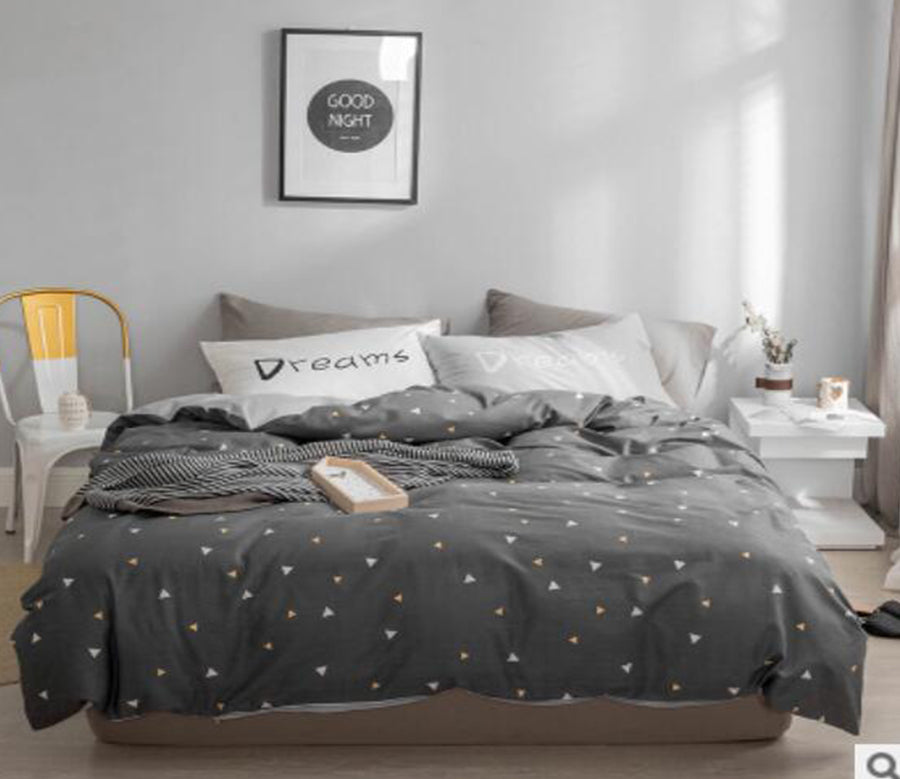 3D Dark Gray Triangle 20244 Bed Pillowcases Quilt