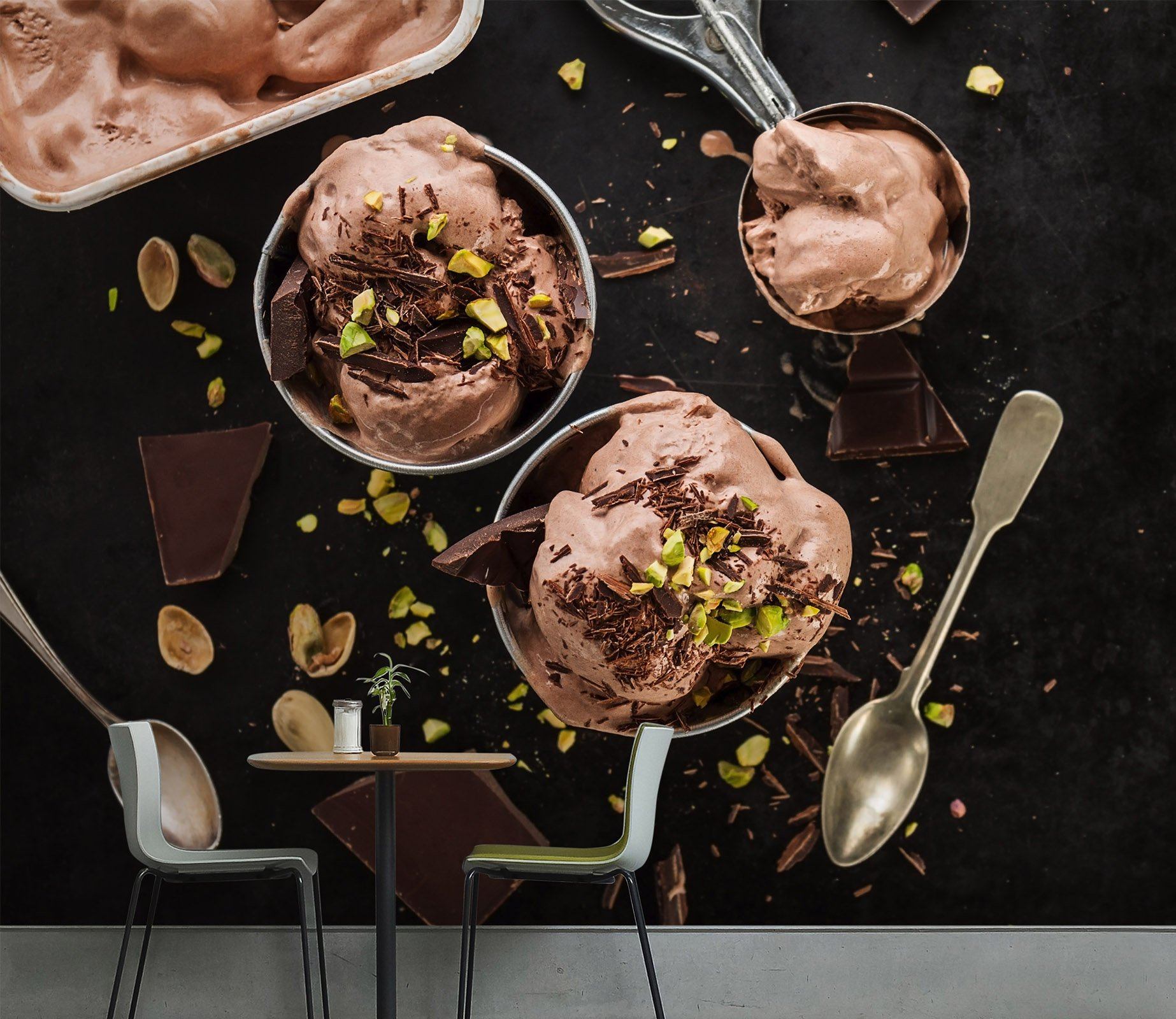 3D Glass Bowl Ice Cream 2132 Wallpaper AJ Wallpaper 2 